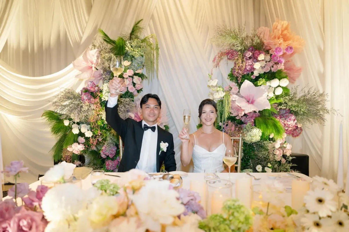 Romantic Pastel reception backdrop
